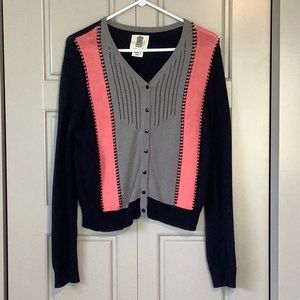 Anthropologie Light colorful v neck cardigan sweater